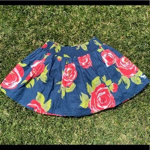 Abercrombie & Fitch Navy Blue Pink floral skirt XS